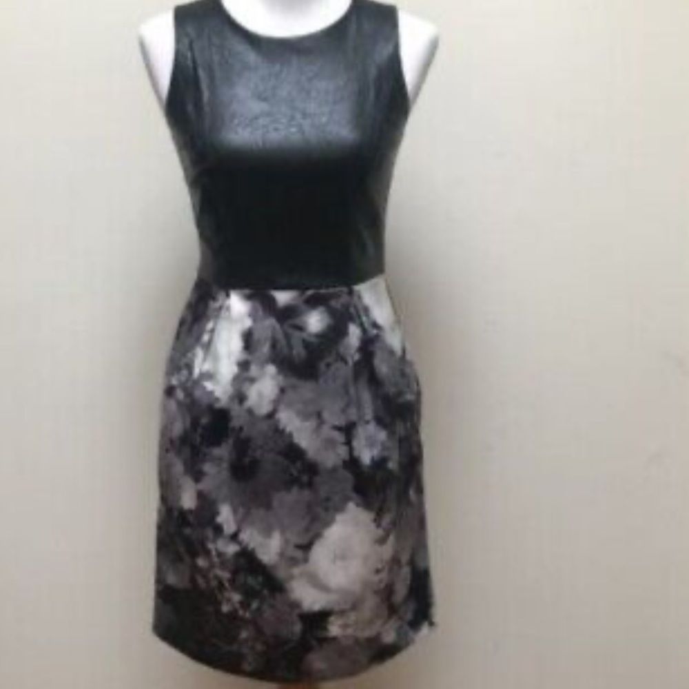 Vince Camuto Faux Leather Sheath Dress sz 12
